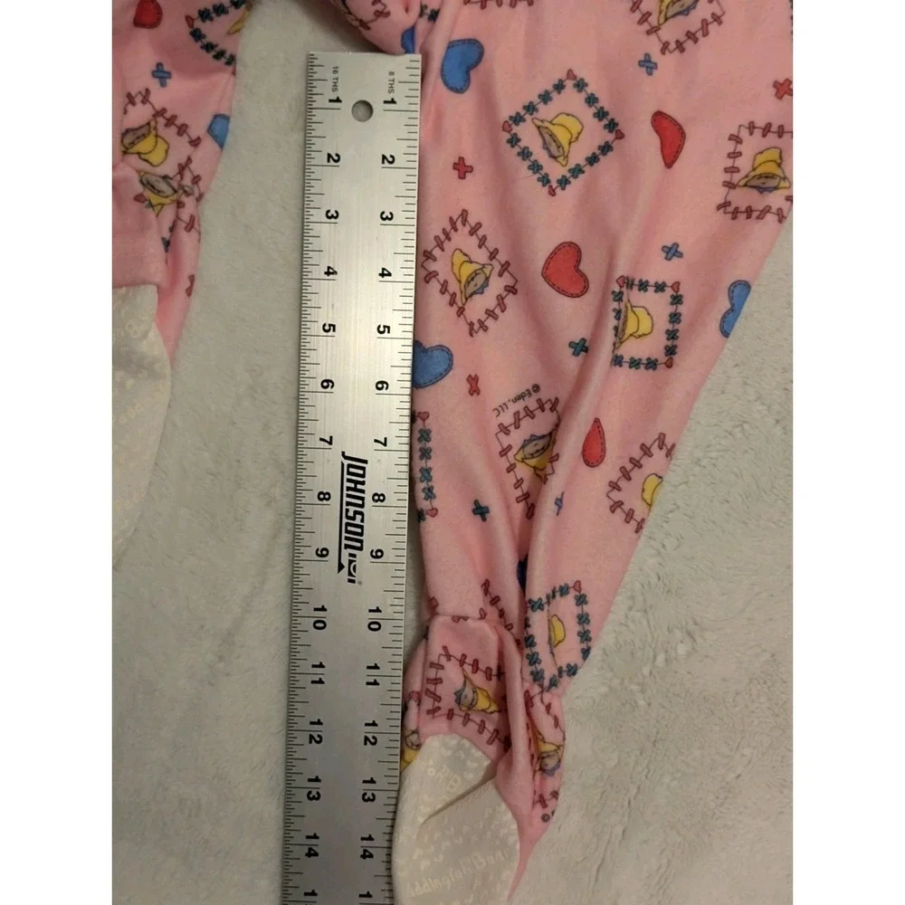 Vtg NWT Kid Vantage Paddington Bear Pink Blanket Sleeper Footed‎ Pajamas 3T USA